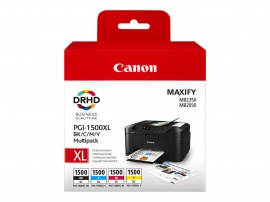 Canon PGI-1500XL - Pack de 4 - noir, cyan, magenta, jaune