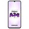 Samsung Galaxy A34 5G, 6 Go, 5G, Argent, 128 Go