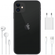 Apple iPhone 11 Reconditionné, Noir, 64 Go, A++