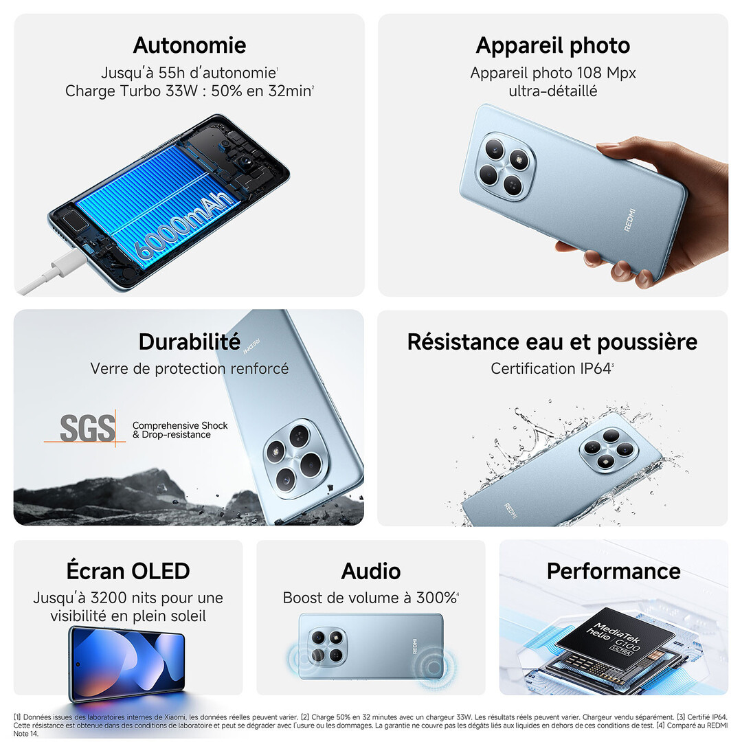 Xiaomi note 15 en vente sur la zeopstore