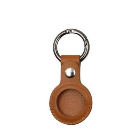 Devia Airtag porte-cl&eacute;s cuir, Marron