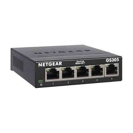 Netgear GS 305-300 PES Switch 5 ports 10/100/1000 Boitier m&eacute;tal
