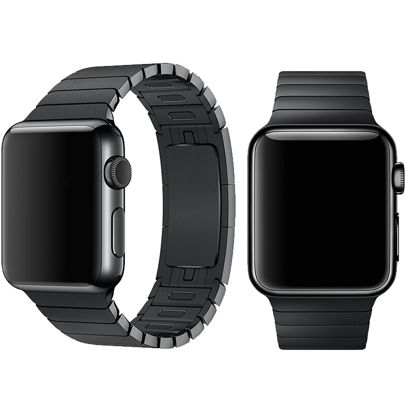 Devia Applewatch - Bracelet &agrave; maillons serie elegance, Noir, 44 mm