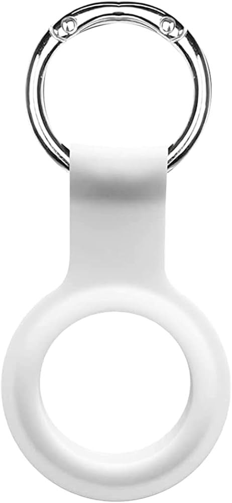 Devia Airtag porte-cl&eacute;s silicone, Blanc